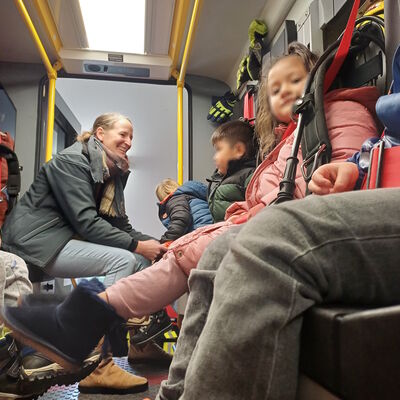 Feuerwehrauto vonn innen