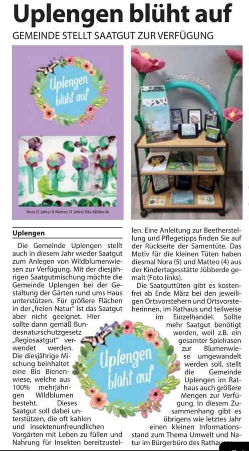 Bild vergr&ouml;&szlig;ern: Dies ist ein Artikel aus der Lokalzeitung "Blattje"