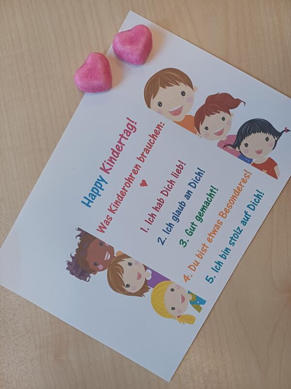 Bild vergr&ouml;&szlig;ern: Spruch zum Weltkindertag